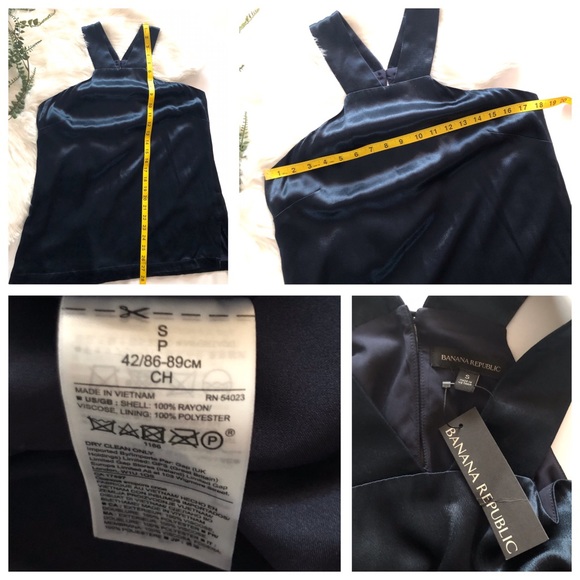 Banana Republic blue fully lined halter top. NWT. - Picture 7 of 7